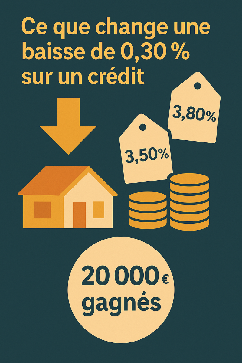 Ce que change vraiment une baisse de 0,30 % sur un crédit immobilier (exemples précis à Bordeaux )