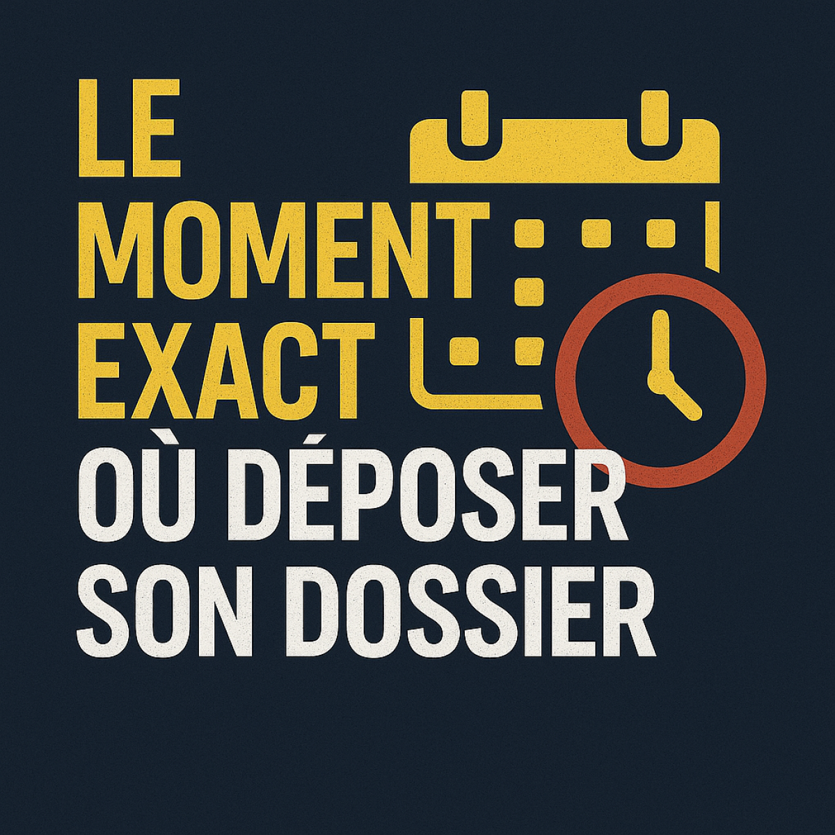 Quel est le moment exact où déposer son dossier pour maximiser ses chances ?